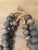 Charcoal Pair of Large Rustic African Charcoal Clay Beads For Sale - Image 8 of 9