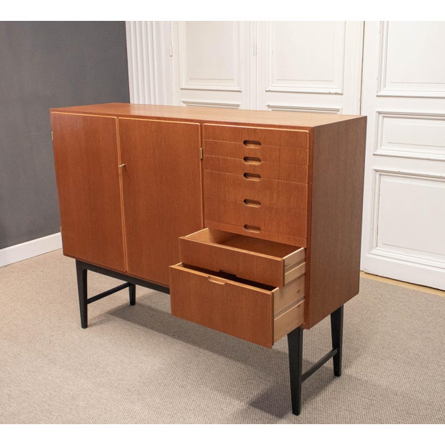 Mässan Cabinet in Teak attributed to Kurt Karlsson for August Löfvings Möbelfabrik, 1950s For Sale - Image 6 of 14