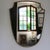 Gold Mid-Century Italian Brass Crest Mirror with Beaded Frieze, 1950s-1960s For Sale - Image 8 of 11