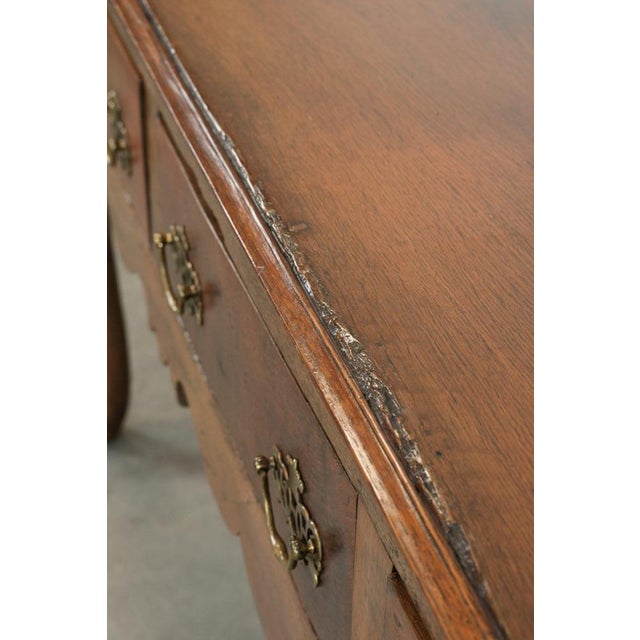Antique English Oak Sideboard with Ornate Elements, 18th Century For Sale - Image 12 of 13