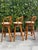 Late 20th Century Vintage Organic Modern Swivel Rattan Cane Bar Stools, Set of 3 For Sale - Image 5 of 12