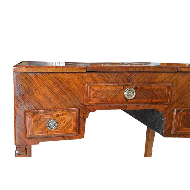 Wood Louis XVI Desk in Walnut For Sale - Image 7 of 11