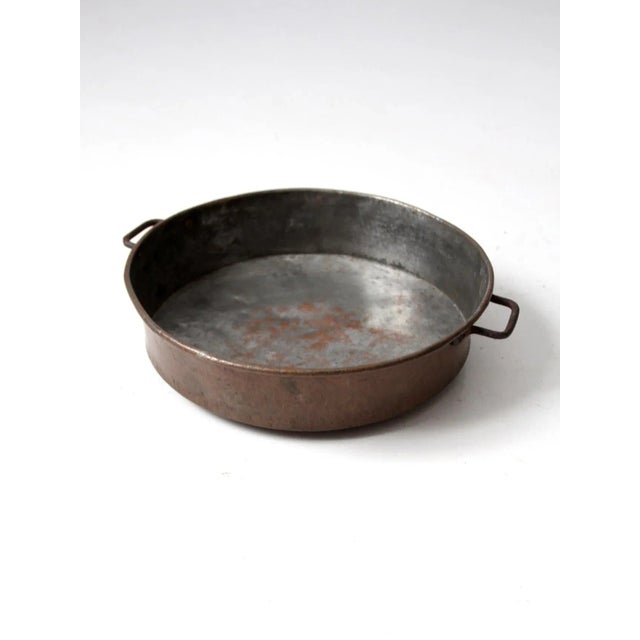 Antique Hammered Copper Pan For Sale - Image 12 of 13