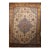 Vintage Turkish Oushak Rug, Handwoven Geometric Pattern, Ivory & Blue, 8' x 11' For Sale