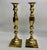 Metal Mid-20th Century Hollywood Regency Sculptural Brass Candlesticks, 15" – Pair For Sale - Image 7 of 7