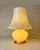 Italian mushroom table lamp in blown Murano glass with a molten speckle effect and a golden metal base, from the late...