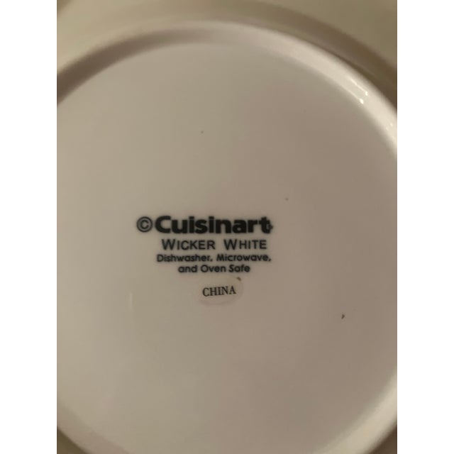 Wicker White Cuisinart Dishes Set of 8 With Serving Pieces - 43 pcs For Sale In New York - Image 6 of 10