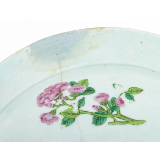 Celadon Chinese Famille Rose Porcelain Punch Bowl For Sale - Image 8 of 8