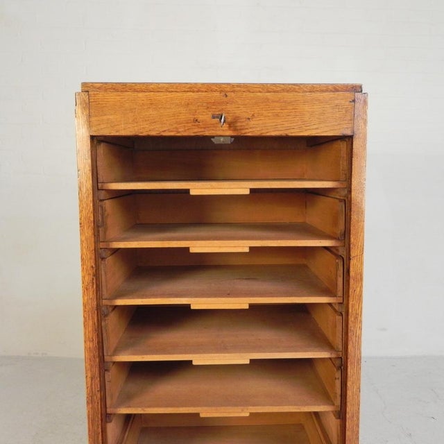 1930s Oak Roller Shutter Cabinet, 1930s For Sale - Image 5 of 18