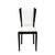 Set of 6 Art Deco Skyscraper Black Lacquer & Off White Upholstery Dining Chairs For Sale In New York - Image 6 of 16