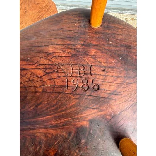 Wood Late 20th Century Horace B. Hartshaw Walnut Stools/ Handcrafted /Wharton Esherick Style For Sale - Image 7 of 13