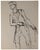 Black Evelyne Luez, Depicting a Mans Face, 20th Century, Drawing on Paper For Sale - Image 8 of 8