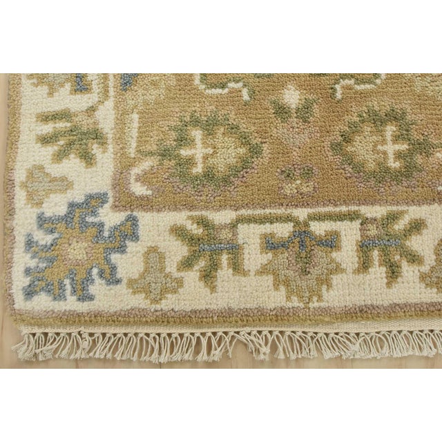Oushak Rug 2′ X 3’3” Beige Wool Traditional Hand-Knotted Oriental Carpet For Sale In Philadelphia - Image 6 of 8