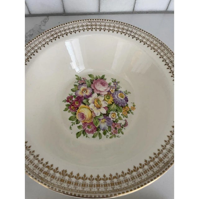 Mid 20th Century Mid 20th Century 22 Karat Gold Serving Bowl & Platter For Sale - Image 5 of 13