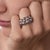 Mid 20th Century Mid 20th Century Monili Natural Pearl Diamond Platinum Cluster Ring, Size 6.5 For Sale - Image 5 of 6