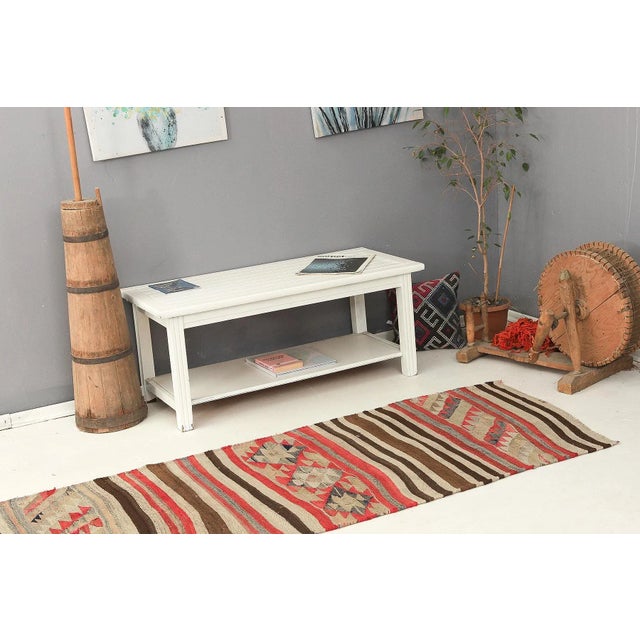 Mid 20th Century Vintage Decorative Kilim Runner For Sale In Los Angeles - Image 6 of 7