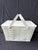Vintage Painted Splint Wood Picnic Basket For Sale In New York - Image 6 of 15