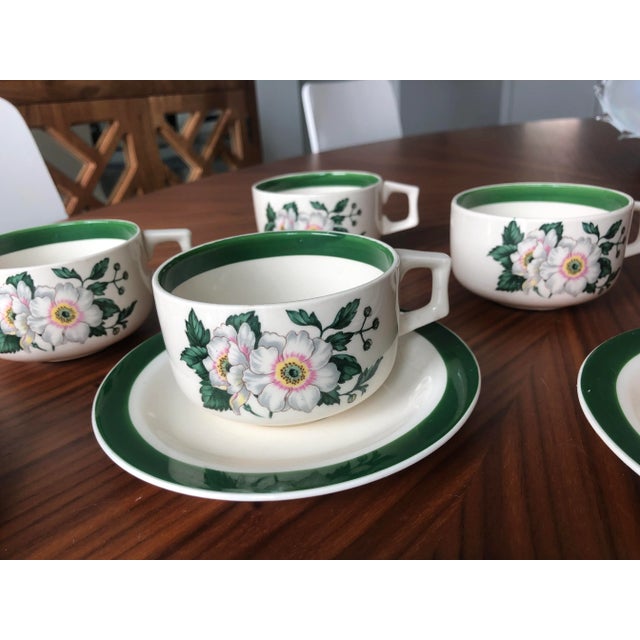 1940s 1940s Primrose Demitasse Cups & Saucers -12 Piece Set For Sale - Image 5 of 11