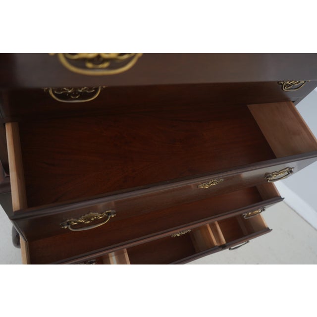 1980s Drexel Heritage 18th C. Mahogany Highboy For Sale - Image 5 of 18