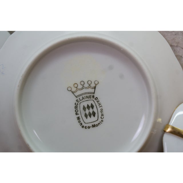 White 4 Limoges France Prince Rainier & Princess Grace of Monaco Plates For Sale - Image 8 of 13