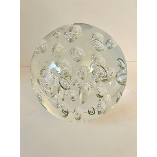 Large Glass Bubble Paperweights bookends For Sale - Image 4 of 12