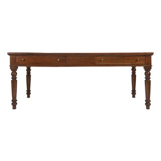 Rectangular Walnut Dining Table with Drawers, 1800s For Sale
