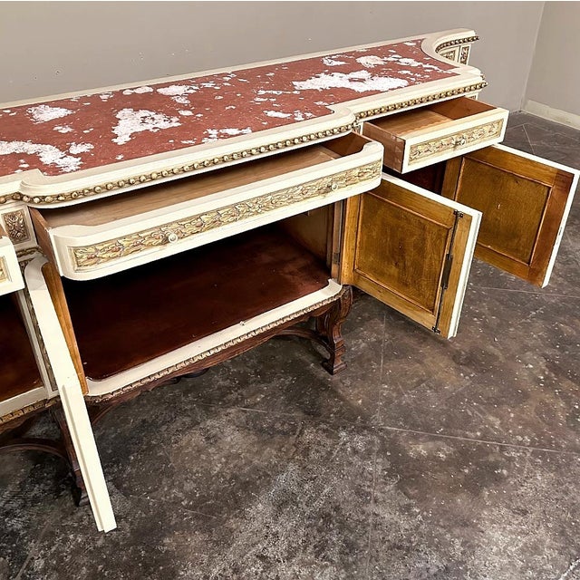 Grand Antique Italian Neoclassical ~ Baroque Painted Console ~ Buffet For Sale - Image 18 of 18
