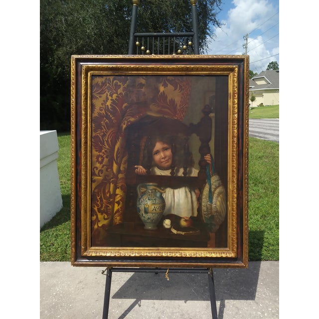 Figurative Charles Burns Jr., Oil on Canvas 1874 - Exhibited National Academy of Design For Sale - Image 3 of 11