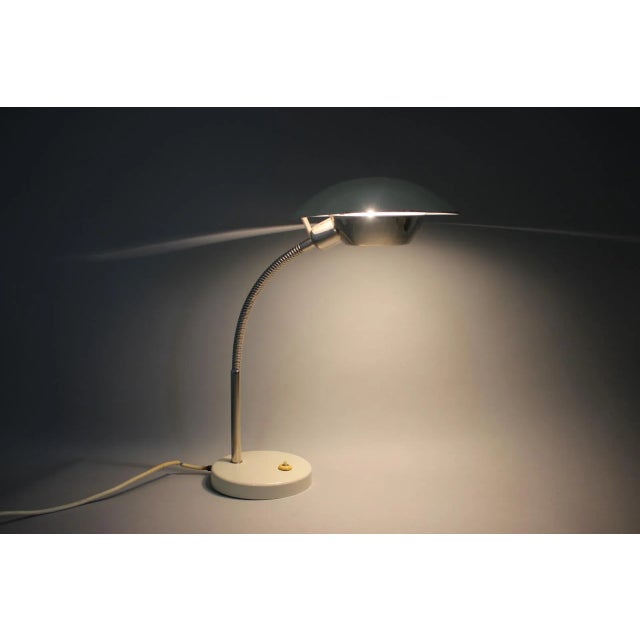 White Czechoslovakian Bauhaus Table Lamp, 1930s For Sale - Image 8 of 9