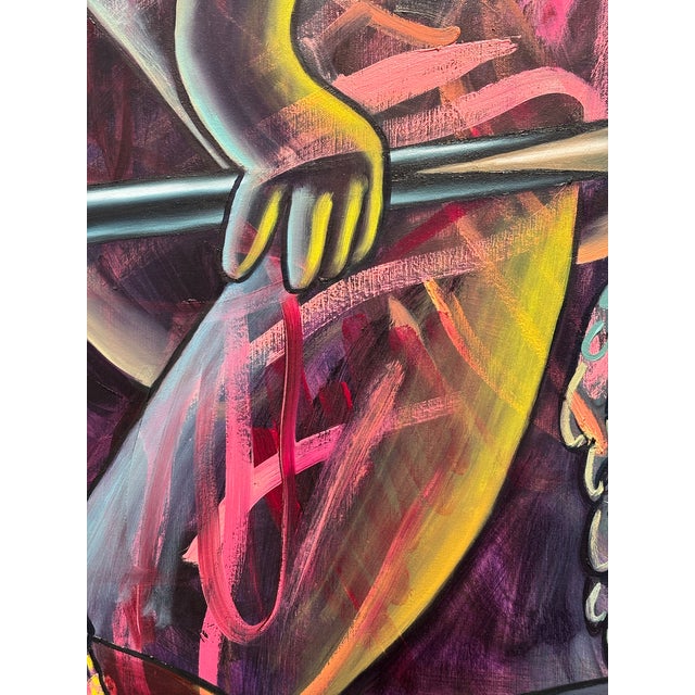 Contemporary Contemporary Surreal Oil Painting Figural Oil on Canvas Painting Female Figure With Poodles by Lindsey Kircher For Sale - Image 3 of 4