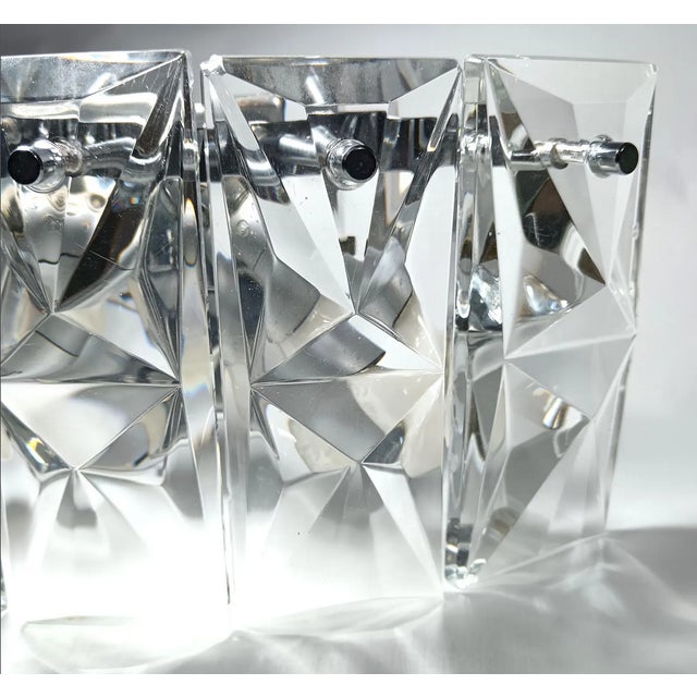 1980s Crystal & Chrome Wall Light from Kinkeldey, 1980s For Sale - Image 5 of 12