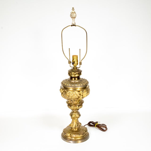 1960s Vintage Converted Brass Oil Lantern Table Lamp Chairish