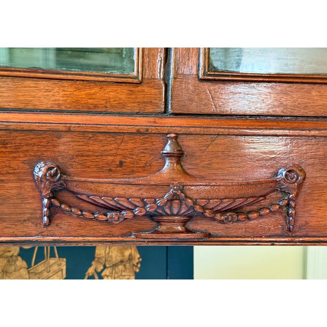 18th C. George III Vitrine With Ram's Head Carving For Sale In New York - Image 6 of 11