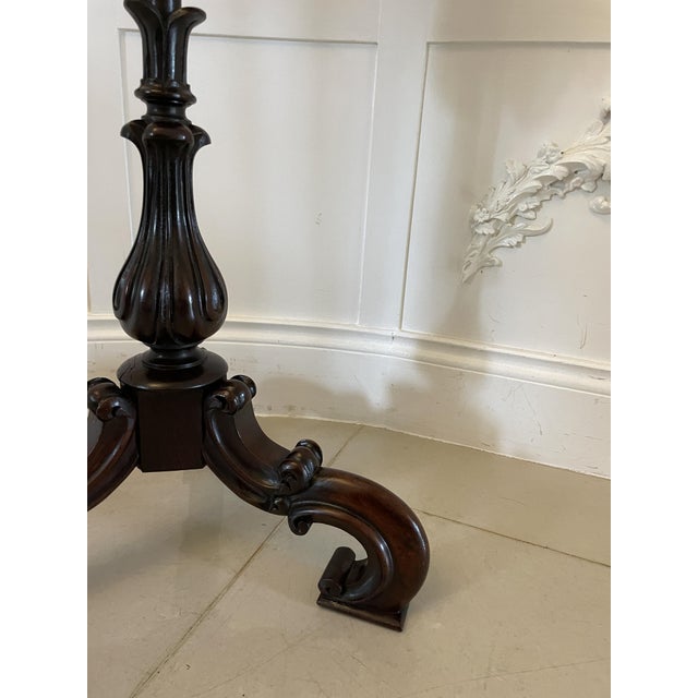 Victorian Carved Rosewood Pole Screen, 1850s For Sale - Image 6 of 10