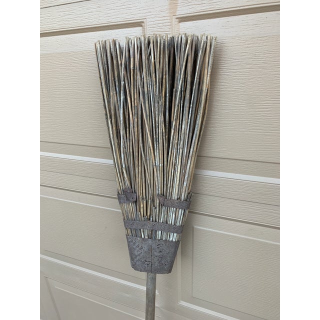 Brown Early 19th Century Rustic Handmade Twig Broom With Exceptional Patina For Sale - Image 8 of 10