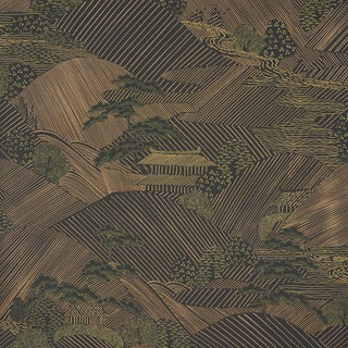 Schumacher Nikko Wallcovering In Glimmer For Sale