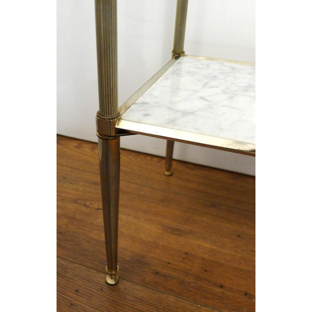Regency Style Side Table in Glass and Marble, 1970s For Sale - Image 4 of 15