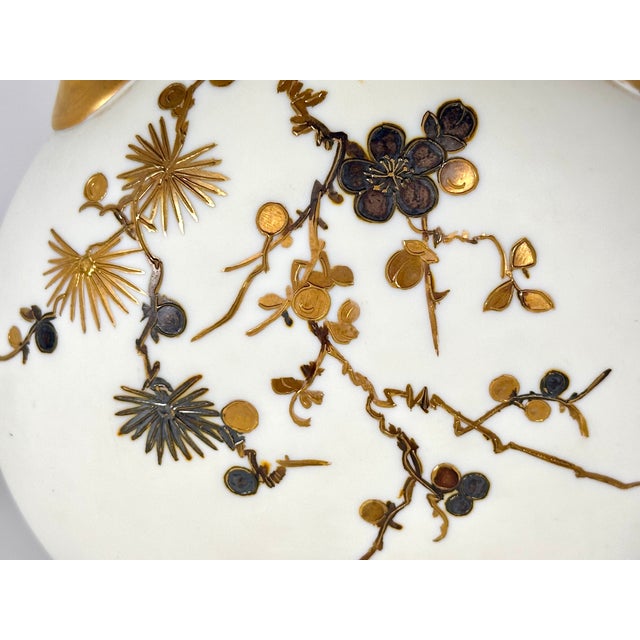 Glass Thomas Webb & Sons Opaline Jules Barbe Vase For Sale - Image 7 of 18