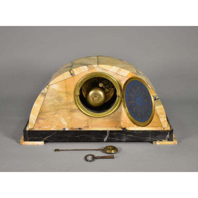 Black French Art Deco Clock and Garniture Set, 1920s, Set of 3 For Sale - Image 8 of 16