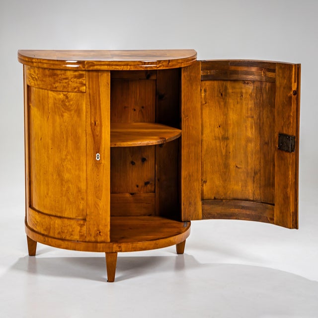 Early 19th Century Biedermeier Demi-Lune Cabinet, Circa 1830 For Sale - Image 5 of 6