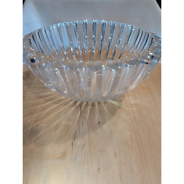 Late 20th Century Tiffany & Co. Crystal Glass Bowl Heart Edge Rimmed Signed 8.25"d X 3.75"h For Sale - Image 5 of 8