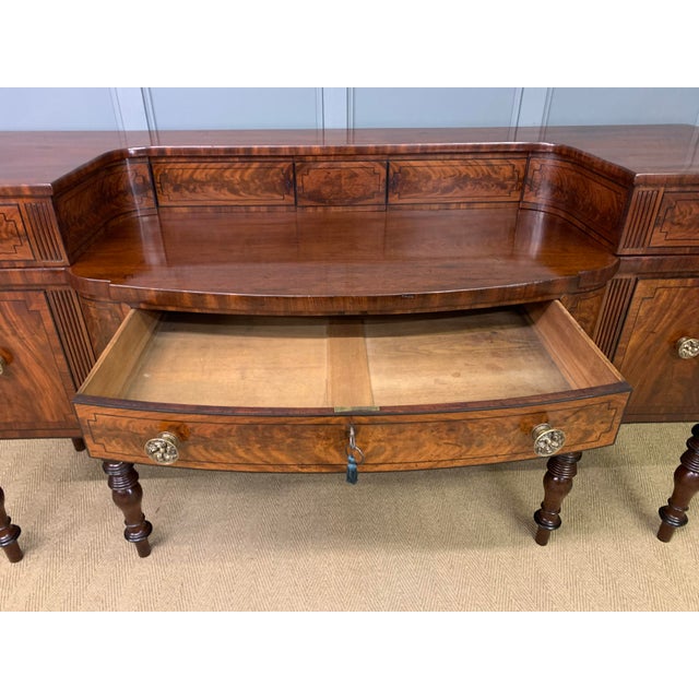 Wood Large Regency Inlaid Flame Mahogany Sideboard, 1810 For Sale - Image 7 of 18
