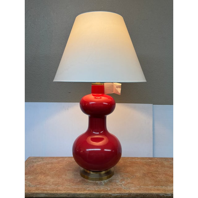 Empire Christopher Spitzmiller for Visual Comfort Chambers Table Lamp, Cinnabar For Sale - Image 11 of 12