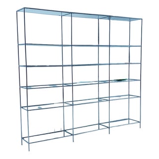 Abstracta Modular Shelf in Chrome and Glass by Poul Cadovious for Royal System, 1960s For Sale