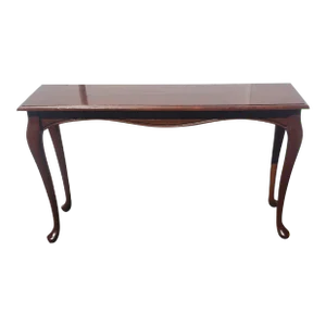 Late 20th Century Queen Anne Mahogany Console Table / Sofa Table