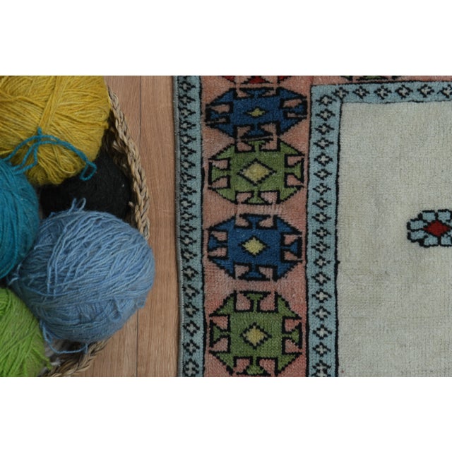 1970s 1970s Vintage Turkish Oushak Handmade Wool Cotton Orange Runner Rug For Sale - Image 5 of 11