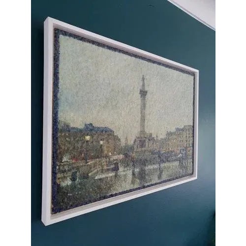 Bill Bone, Trafalgar Square, Oil on Wax Panel For Sale - Image 3 of 12