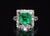 Early 21st Century Certified Natural 4.7CTS VS G Diamond Emerald 950 Solid Platinum Ring, size 5.25 For Sale - Image 5 of 11