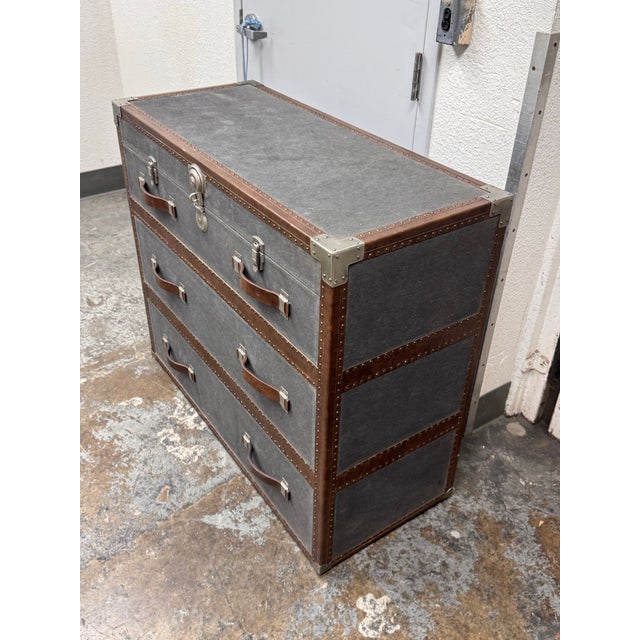 Restoration Hardware Eldon Steamer Trunk Dresser For Sale - Image 12 of 12