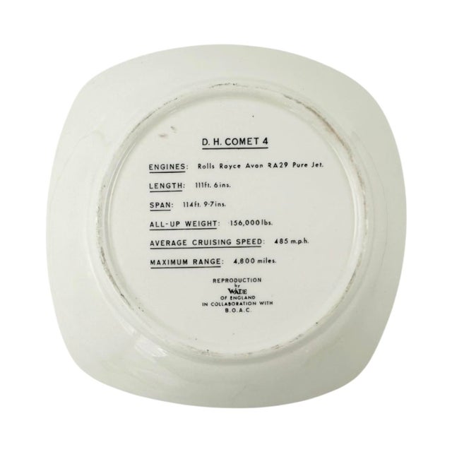 Vintage Boac De Havilland dh.106 Comet 4 Wade Airplane Jet Ashtray For Sale - Image 9 of 10